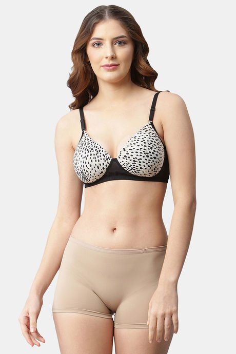 Cukoo Padded Non Wired Full Coverage T-Shirt Bra - Black — image 4