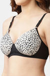 Cukoo Padded Non Wired Full Coverage T-Shirt Bra - Black — thumbnail 5