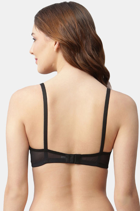 Cukoo Padded Non Wired Full Coverage T-Shirt Bra - Black — image 3