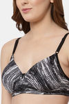 Cukoo Padded Non Wired Full Coverage T-Shirt Bra - Black — thumbnail 5