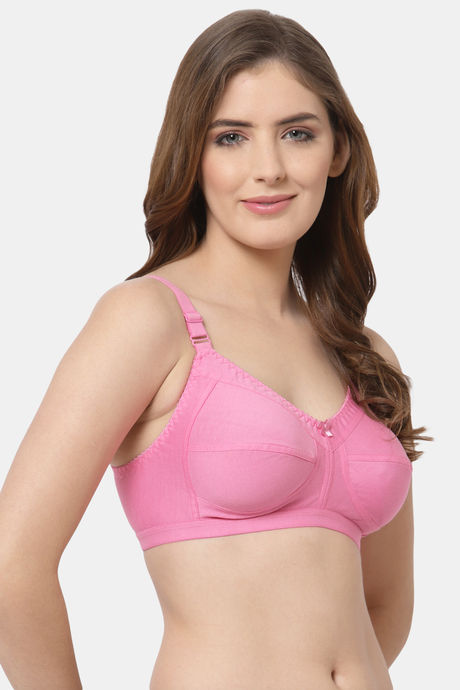 Cukoo Single Layered Non Wired Full Coverage Basic Bra - Pink — image 2