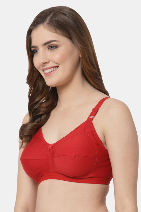 Cukoo Single Layered Non Wired Full Coverage Basic Bra - Red — image 2