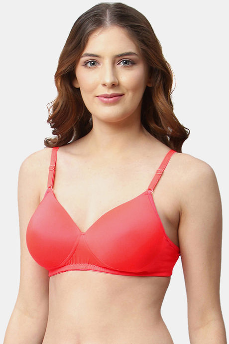 Cukoo Padded Non Wired Full Coverage T-Shirt Bra - Orange — image 2