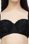 Cukoo Padded Wired Full Coverage Bralette - Black — thumbnail 4