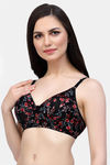 Cukoo Padded Non Wired Full Coverage T-Shirt Bra - Black — thumbnail 3