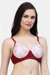 Cukoo Padded Non Wired Full Coverage T-Shirt Bra - Red — thumbnail 3