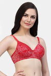 Cukoo Padded Non Wired Full Coverage T-Shirt Bra - Red — thumbnail 3