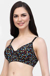 Cukoo Padded Non Wired Full Coverage T-Shirt Bra - Black — thumbnail 3