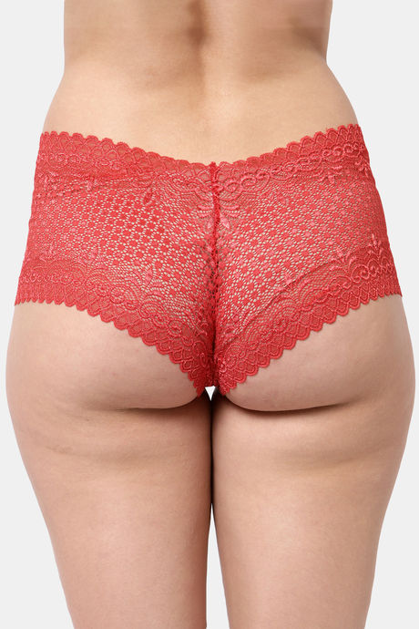 CUKOO High Rise Half Coverage Hipster Panty - Red — image 3