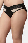 CUKOO Medium Rise Half Coverage Bikini Panty - Black — thumbnail 2
