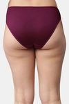CUKOO Medium Rise Half Coverage Bikini Panty - Burgundy — thumbnail 3
