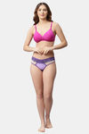 CUKOO Medium Rise Half Coverage Bikini Panty - Purple — thumbnail 4
