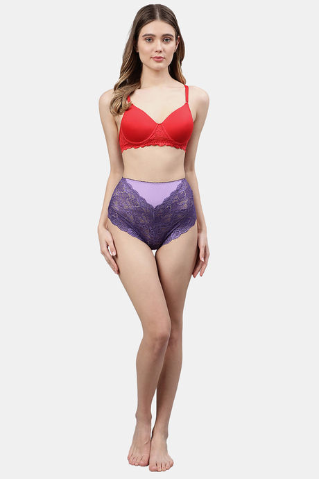 CUKOO High Rise Half Coverage Hipster Panty - Purple — image 4