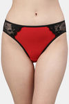 CUKOO Medium Rise Half Coverage Bikini Panty - Red — thumbnail 1