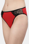 CUKOO Medium Rise Half Coverage Bikini Panty - Red — thumbnail 2