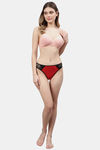 CUKOO Medium Rise Half Coverage Bikini Panty - Red — thumbnail 4