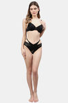 CUKOO Medium Rise Half Coverage Bikini Panty - Black — thumbnail 4