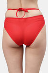 CUKOO Medium Rise Half Coverage Bikini Panty - Red — thumbnail 3