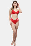 CUKOO Medium Rise Half Coverage Bikini Panty - Red — thumbnail 4