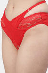 CUKOO Medium Rise Half Coverage Bikini Panty - Red — thumbnail 5