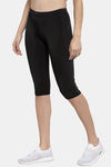 Cukoo Easy Movement Mid Rise Capris - Black — thumbnail 2