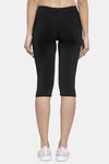 Cukoo Easy Movement Mid Rise Capris - Black — thumbnail 3