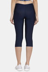 Cukoo Easy Movement Mid Rise Capris - Blue — thumbnail 3
