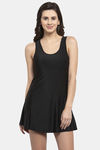 Cukoo Slip-On Swimdress With Removable Pads - Black — thumbnail 1