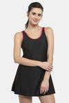 Cukoo Slip-On Swimdress With Removable Pads - Black — thumbnail 1