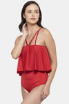 Cukoo Slip-On Swimdress With Removable Pads - Red — thumbnail 2