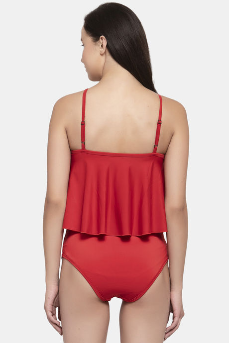 Cukoo Slip-On Swimdress With Removable Pads - Red — image 3