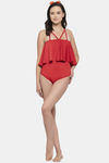 Cukoo Slip-On Swimdress With Removable Pads - Red — thumbnail 4