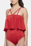 Cukoo Slip-On Swimdress With Removable Pads - Red — thumbnail 5