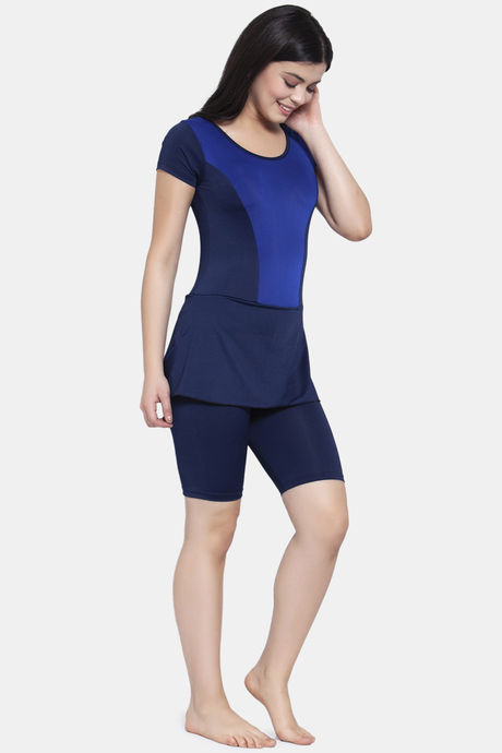 Cukoo Slip-On Swimdress With Removable Pads - Blue — image 2
