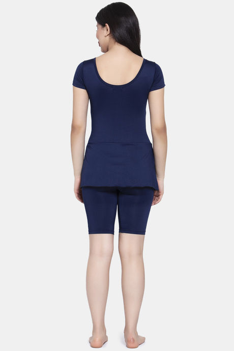 Cukoo Slip-On Swimdress With Removable Pads - Blue — image 3