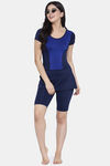Cukoo Slip-On Swimdress With Removable Pads - Blue — thumbnail 4