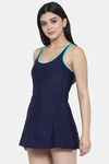 Cukoo Slip-On Swimdress With Removable Pads - Blue — thumbnail 2