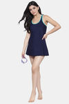 Cukoo Slip-On Swimdress With Removable Pads - Blue — thumbnail 4