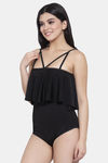Cukoo Slip-On Swimdress With Removable Pads - Black — thumbnail 2