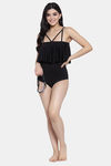 Cukoo Slip-On Swimdress With Removable Pads - Black — thumbnail 4