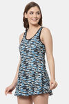 Cukoo Slip-On Swimdress With Removable Pads - Blue — thumbnail 2