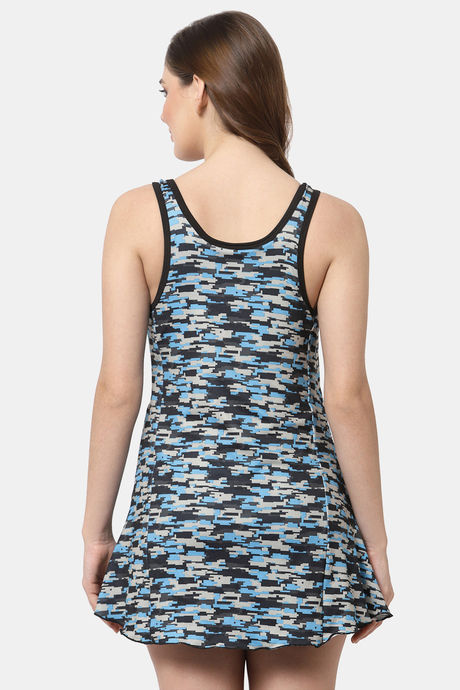 Cukoo Slip-On Swimdress With Removable Pads - Blue — image 3