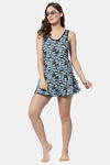 Cukoo Slip-On Swimdress With Removable Pads - Blue — thumbnail 4