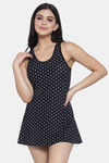 Cukoo Slip-On Swimdress With Removable Pads - Black — thumbnail 1