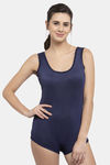 Cukoo Slip-On Swimdress With Removable Pads - Blue — thumbnail 1