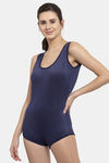 Cukoo Slip-On Swimdress With Removable Pads - Blue — thumbnail 2