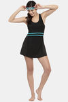 Cukoo Slip-On Swimdress With Removable Pads - Black — thumbnail 4
