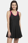 Cukoo Slip-On Swimdress With Removable Pads - Black — thumbnail 1
