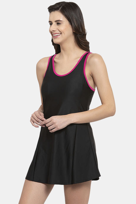Cukoo Slip-On Swimdress With Removable Pads - Black — image 2