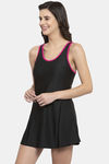 Cukoo Slip-On Swimdress With Removable Pads - Black — thumbnail 2